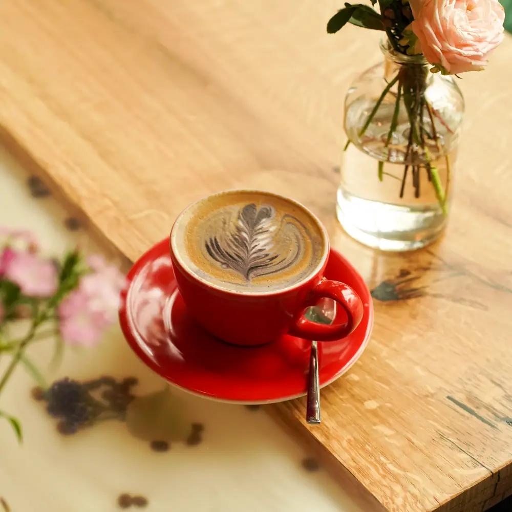 Latte art detail